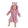 18C852: Baby Dusky Pink Hooded Dressing Gown (6-24 Months)